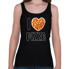 PRINTFASHION I love pizza - Női atléta - Fekete női trikó