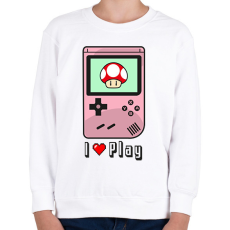 PRINTFASHION I Love Play - Gyerek pulóver - Fehér