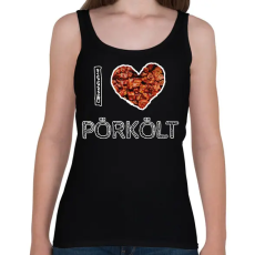 PRINTFASHION I love pörkölt - Női atléta - Fekete