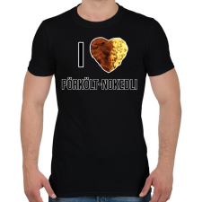 PRINTFASHION I love Pörkölt-Nokedli - Férfi póló - Fekete férfi póló