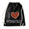PRINTFASHION I love pörkölt - Sportzsák, Tornazsák - Fekete