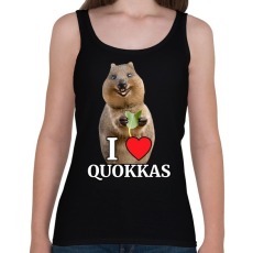 PRINTFASHION I love quakkas! - Női atléta - Fekete