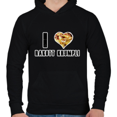 PRINTFASHION I Love Rakott Krumpli - Férfi kapucnis pulóver - Fekete