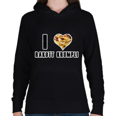 PRINTFASHION I Love Rakott Krumpli - Női kapucnis pulóver - Fekete