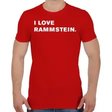 PRINTFASHION I love Rammstein. - Férfi póló - Piros férfi póló