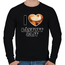 PRINTFASHION I love Rántott sajt - Férfi pulóver - Fekete férfi pulóver, kardigán