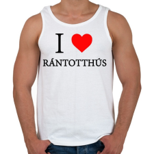 PRINTFASHION I love rántotthusi - Férfi atléta - Fehér atléta, trikó