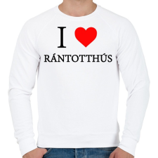 PRINTFASHION I love rántotthusi - Férfi pulóver - Fehér férfi pulóver, kardigán
