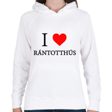 PRINTFASHION I love rántotthusi - Női kapucnis pulóver - Fehér