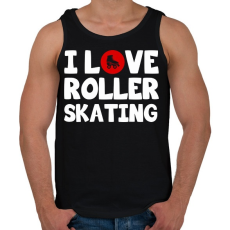 PRINTFASHION I love roller skating - Férfi atléta - Fekete