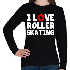 PRINTFASHION I love roller skating - Női pulóver - Fekete női pulóver, kardigán