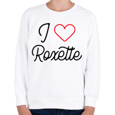 PRINTFASHION I love Roxette 2 - Gyerek pulóver - Fehér gyerek pulóver, kardigán