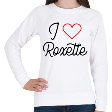 PRINTFASHION I love Roxette 2 - Női pulóver - Fehér női pulóver, kardigán