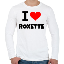 PRINTFASHION i LOVE ROXETTE - Férfi hosszú ujjú póló - Fehér férfi póló