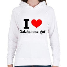 PRINTFASHION I love Salzkammergut - Női kapucnis pulóver - Fehér