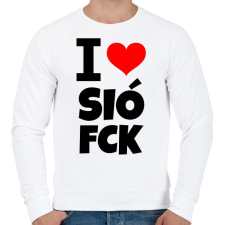 PRINTFASHION I love SióFCK - Férfi pulóver - Fehér férfi pulóver, kardigán