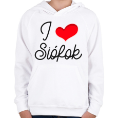 PRINTFASHION I love Siófok 2 - Gyerek kapucnis pulóver - Fehér