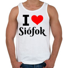 PRINTFASHION I love Siófok - Férfi atléta - Fehér atléta, trikó