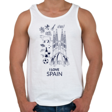 PRINTFASHION I LOVE SPAIN - Férfi atléta - Fehér