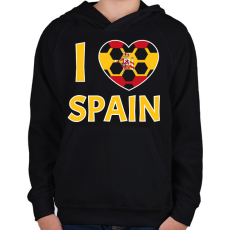 PRINTFASHION I love Spain - Gyerek kapucnis pulóver - Fekete