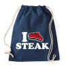 PRINTFASHION I love steak - Sportzsák, Tornazsák - Sötétkék