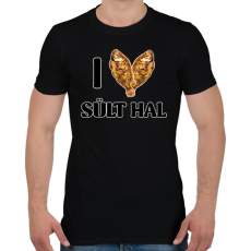 PRINTFASHION I love Sült hal - Férfi póló - Fekete