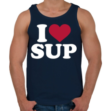 PRINTFASHION I love SUP! - Férfi atléta - Sötétkék