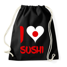 PRINTFASHION I love sushi - Sportzsák, Tornazsák - Fekete tornazsák