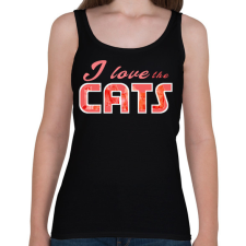 PRINTFASHION i love the cats - Női atléta - Fekete női trikó