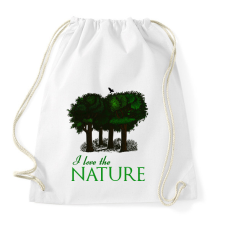 PRINTFASHION i love the nature - Sportzsák, Tornazsák - Fehér tornazsák