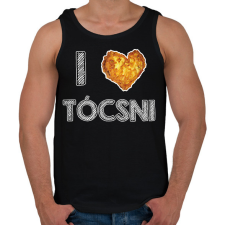 PRINTFASHION I love tócsni - Férfi atléta - Fekete atléta, trikó
