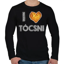 PRINTFASHION I love tócsni - Férfi hosszú ujjú póló - Fekete férfi póló