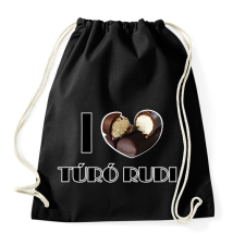 PRINTFASHION I love Túró rudi - Sportzsák, Tornazsák - Fekete tornazsák