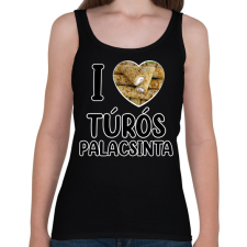 PRINTFASHION I love Túrós palacsinta - Női atléta - Fekete női trikó