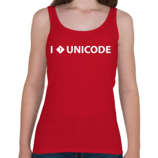 PRINTFASHION I love unicode - Női atléta - Cseresznyepiros
