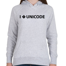 PRINTFASHION I love unicode - Női kapucnis pulóver - Sport szürke női pulóver, kardigán