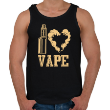 PRINTFASHION I love vape - Férfi atléta - Fekete atléta, trikó
