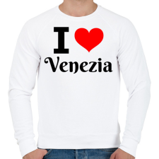 PRINTFASHION I love Venezia - Férfi pulóver - Fehér férfi pulóver, kardigán