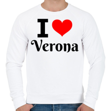 PRINTFASHION I love Verona - Férfi pulóver - Fehér férfi pulóver, kardigán