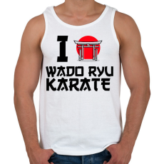 PRINTFASHION I love Wado Ryu Karate - Férfi atléta - Fehér