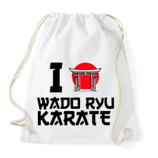 PRINTFASHION I love Wado Ryu Karate - Sportzsák, Tornazsák - Fehér tornazsák
