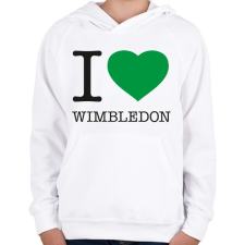 PRINTFASHION I love Wimbledon - Gyerek kapucnis pulóver - Fehér gyerek pulóver, kardigán
