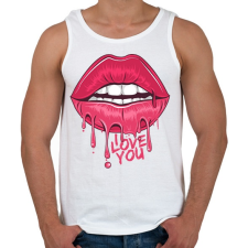 PRINTFASHION I love you - Férfi atléta - Fehér atléta, trikó