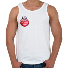 PRINTFASHION I love you - Férfi atléta - Fehér