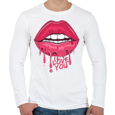 PRINTFASHION I love you - Férfi hosszú ujjú póló - Fehér férfi póló