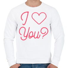 PRINTFASHION I love you - Férfi pulóver - Fehér