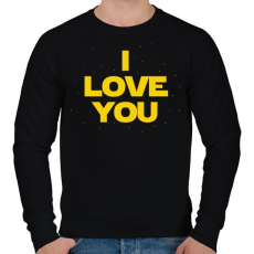 PRINTFASHION I LOVE YOU - Férfi pulóver - Fekete
