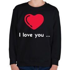 PRINTFASHION I love you.. - Gyerek pulóver - Fekete gyerek pulóver, kardigán