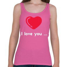 PRINTFASHION I love you.. - Női atléta - Rózsaszín