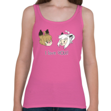 PRINTFASHION I love you - Női atléta - Rózsaszín női trikó